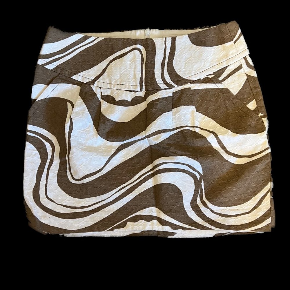 New Trina Turk Swirl Print Mini Skirt-00